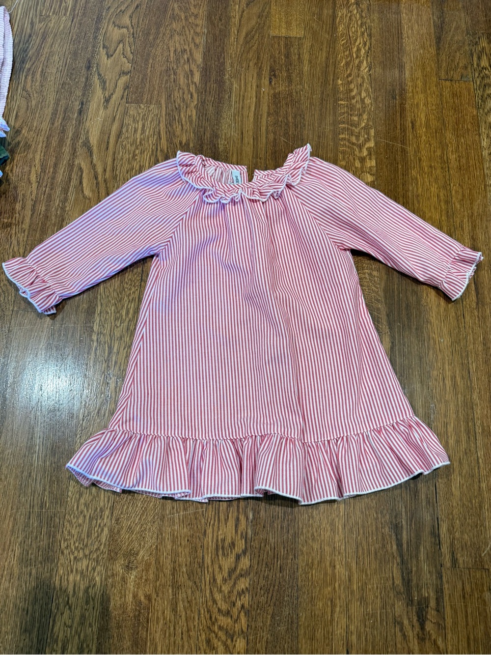 Sweet Dreams Pink & White Striped Girls Nightgown